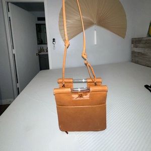 BEIS cognac crossbody bag